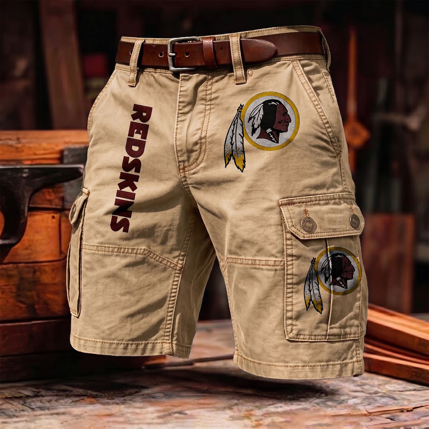 WC x NFL Men's cotton cargo shorts 80526 LBN