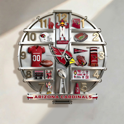 AC x NFL Home Decorative 3D Visual Effect Acrylic Wall Clock NAK CTKT