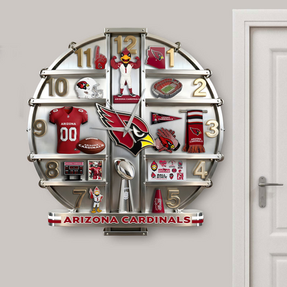 AC x NFL Home Decorative 3D Visual Effect Acrylic Wall Clock NAK CTKT