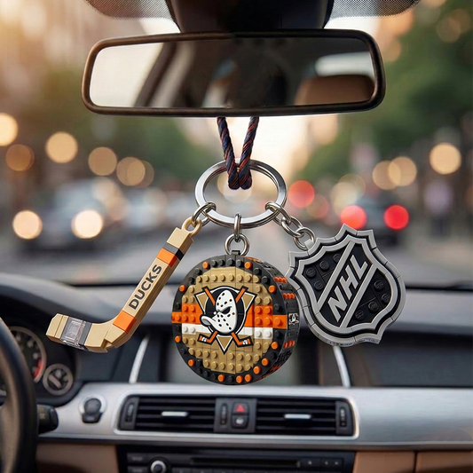 AD x NHL Building Blocks Hockey Puck Car Mirror Hanging NAK TTT