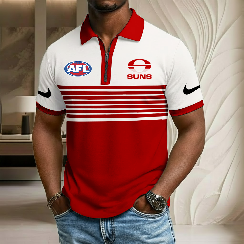 AFL x GCS Sport Zip Polo Golf Shirt HLP HLPHUONG