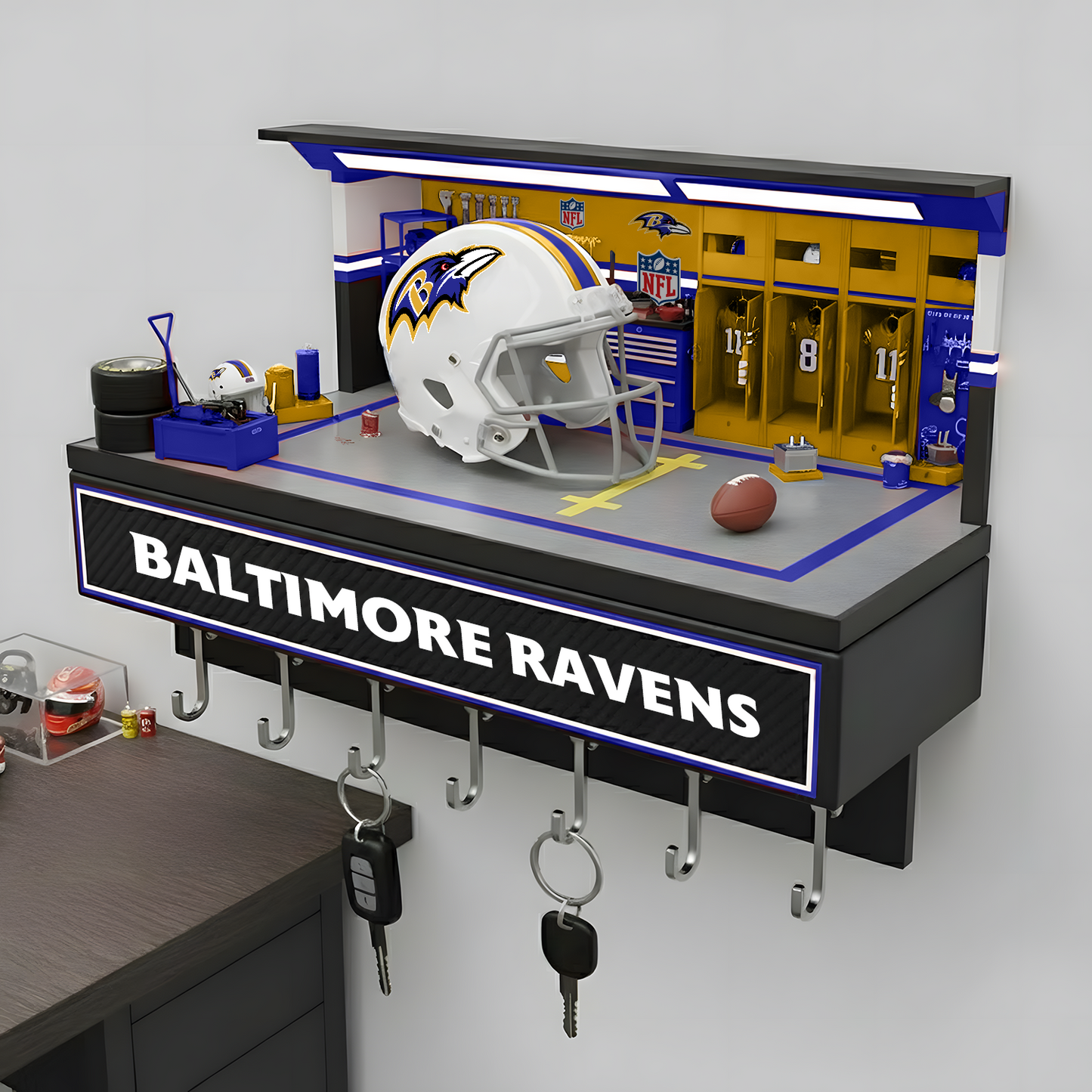 BAL X NFL Decorative key holder in a sporty style NAK NHT