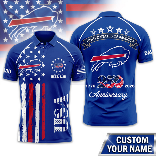 BB Premium NFL American Semiquincentennial Polo Shirt DDT NTL