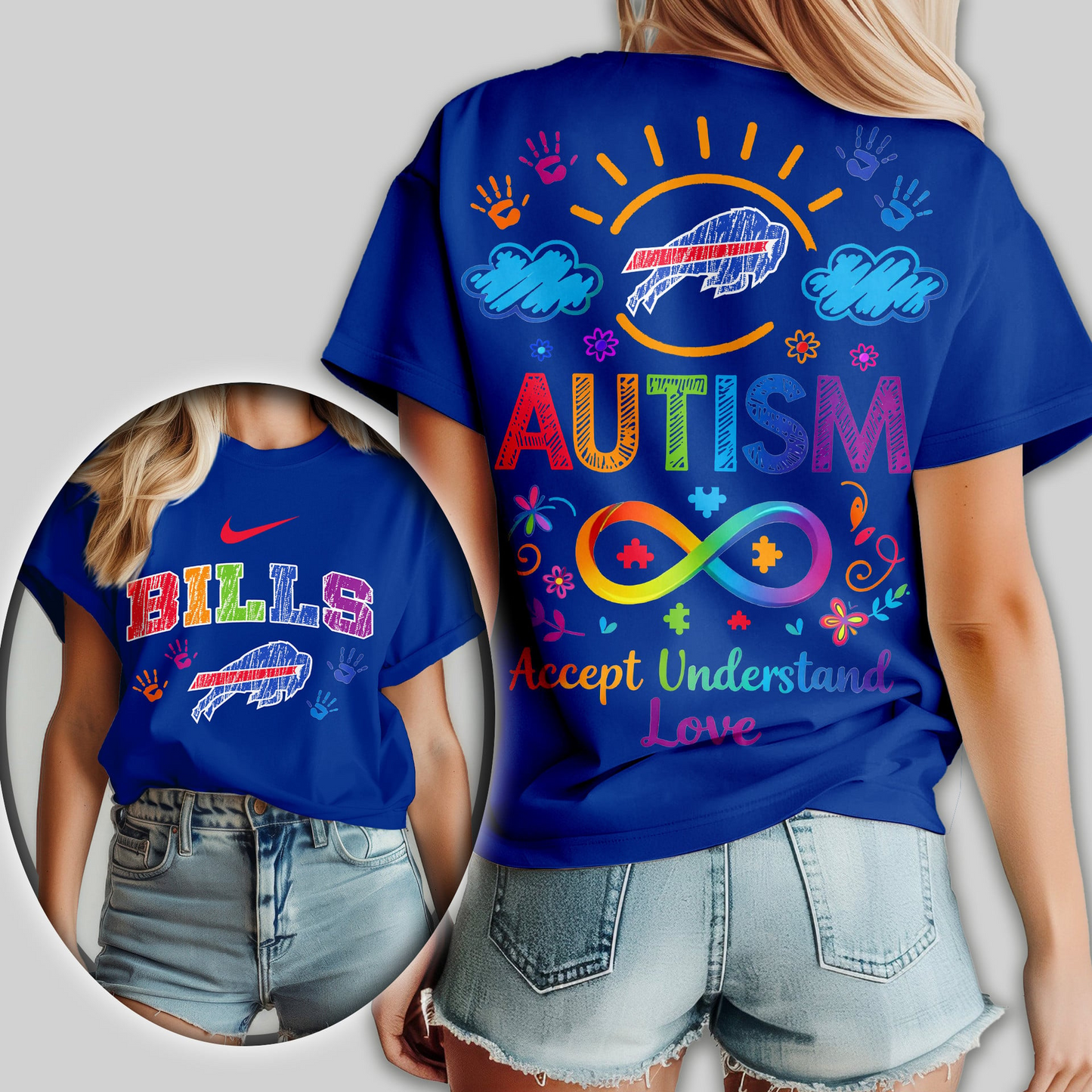 BB Premium NFL National Autism Acceptance Month Women Shirt DDT NTL
