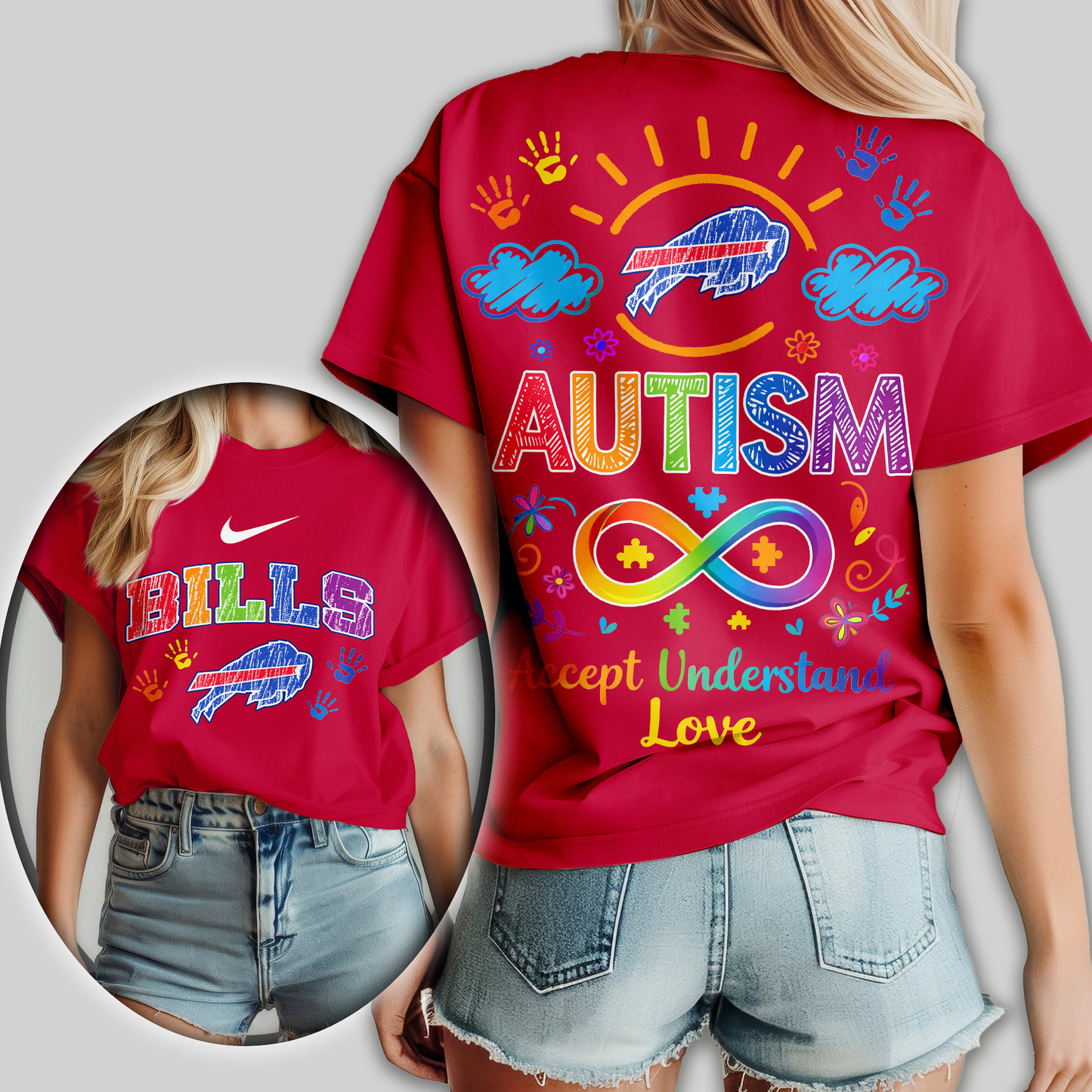 BB Premium NFL National Autism Acceptance Month Women Shirt DDT NTL