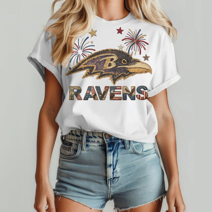 BR Premium NFL 250th Anniversary Of America Patchwork Women Shirt DDT CTND