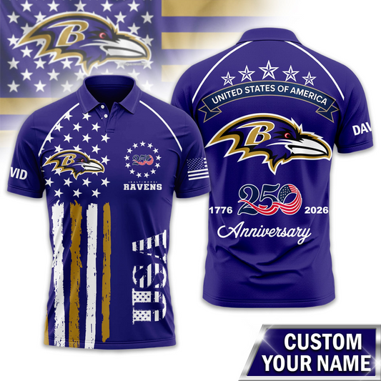 BR Premium NFL American Semiquincentennial Polo Shirt DDT NTL