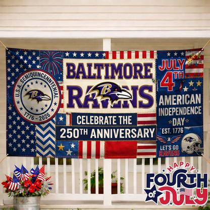BR Premium NFL Patchwork America 250 Fabric Banner DDT NTL