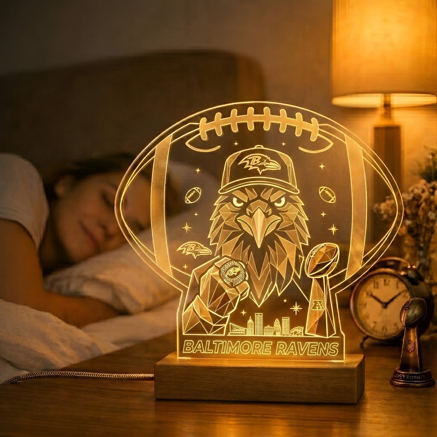BR x NFL Acrylic LED Desk Lamp NAK NTN