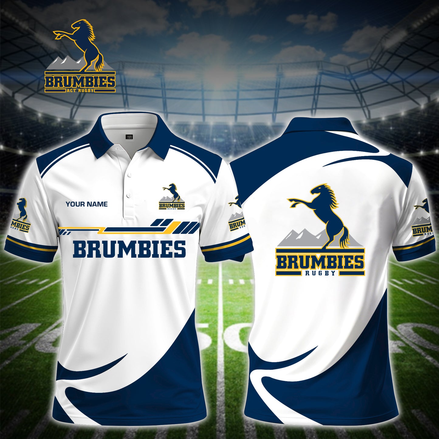 BRU x SRP Premium V2 Classic Polo Shirt DDT TTTZ