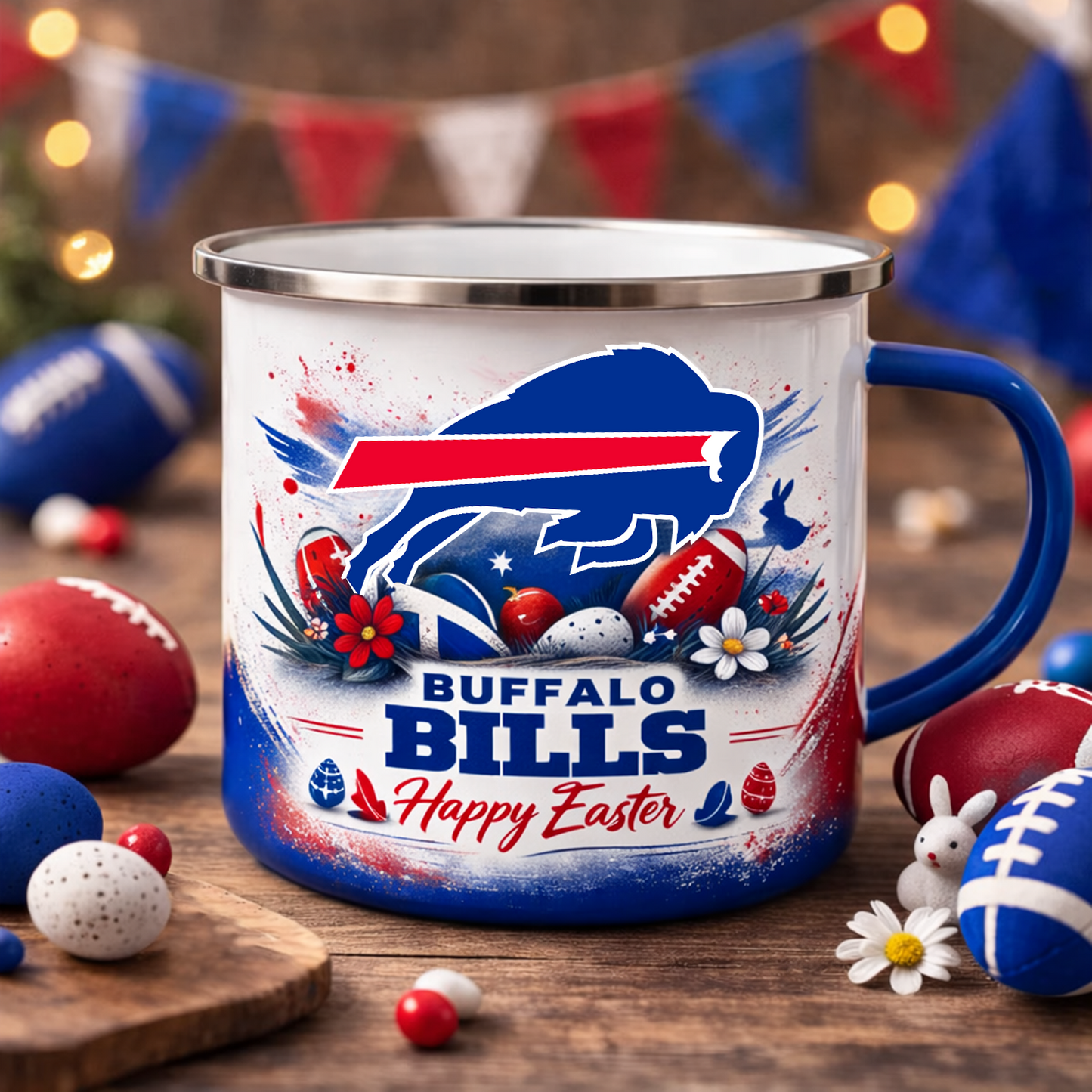 BUF X NFL Easter-themed enamel mug NAK NHT