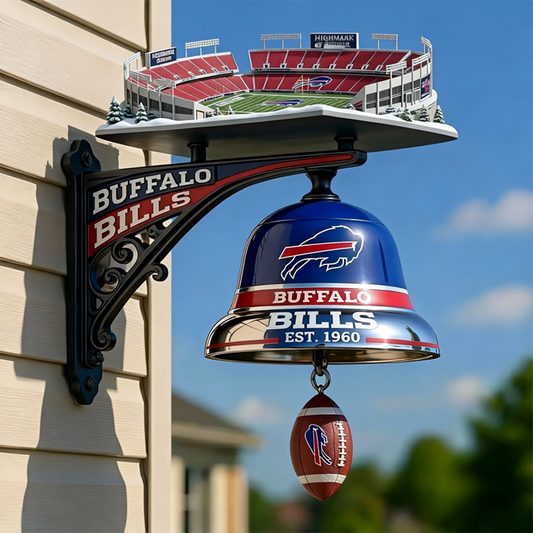 BUF X NFL Football Team Home Stadium-Themed Vintage Wall-Mounted Doorbell NAK NHT