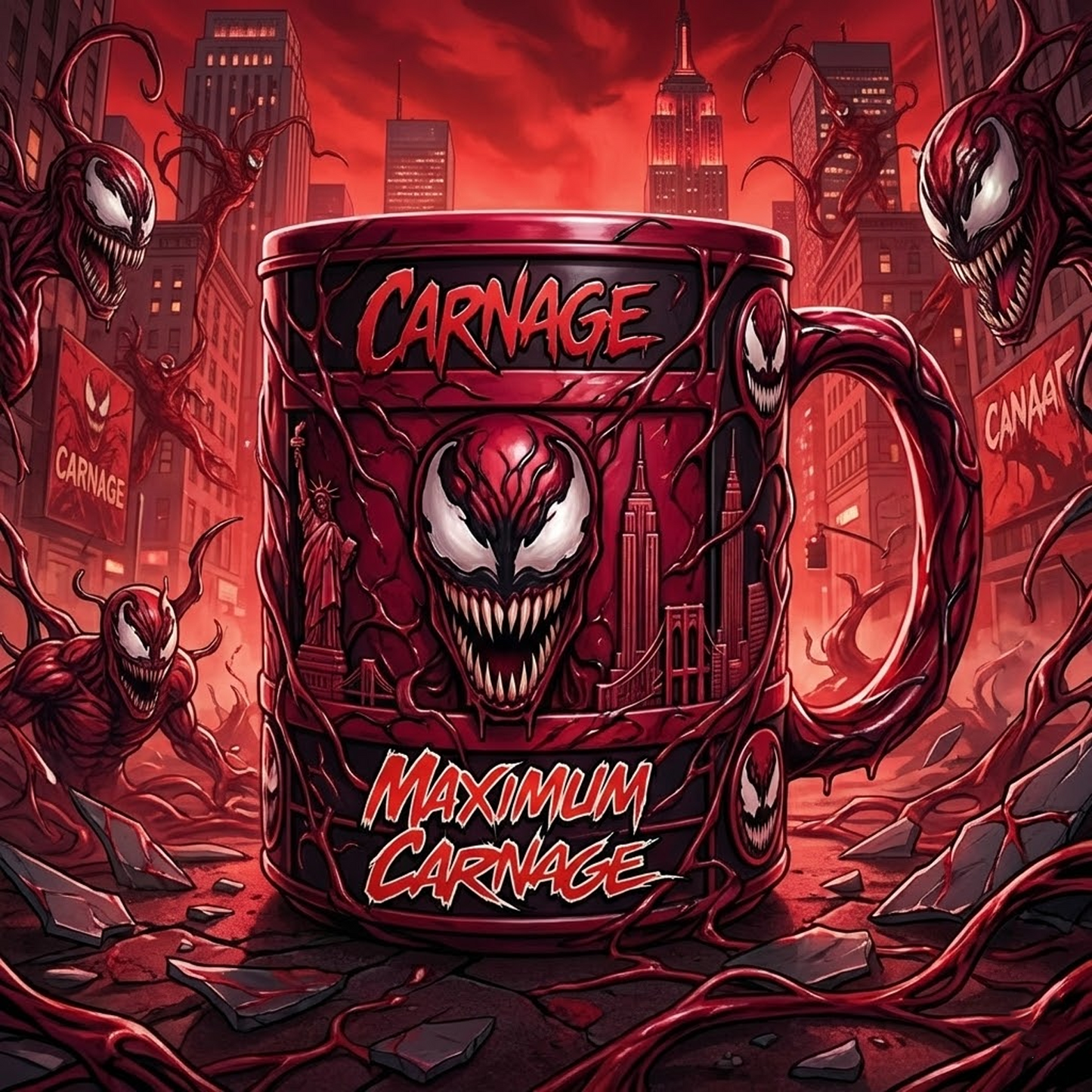 CAR X MARVEL LEGEND RELIEF MUG NAK NHT
