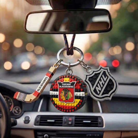 CB x NHL Building Blocks Hockey Puck Car Mirror Hanging NAK TTT