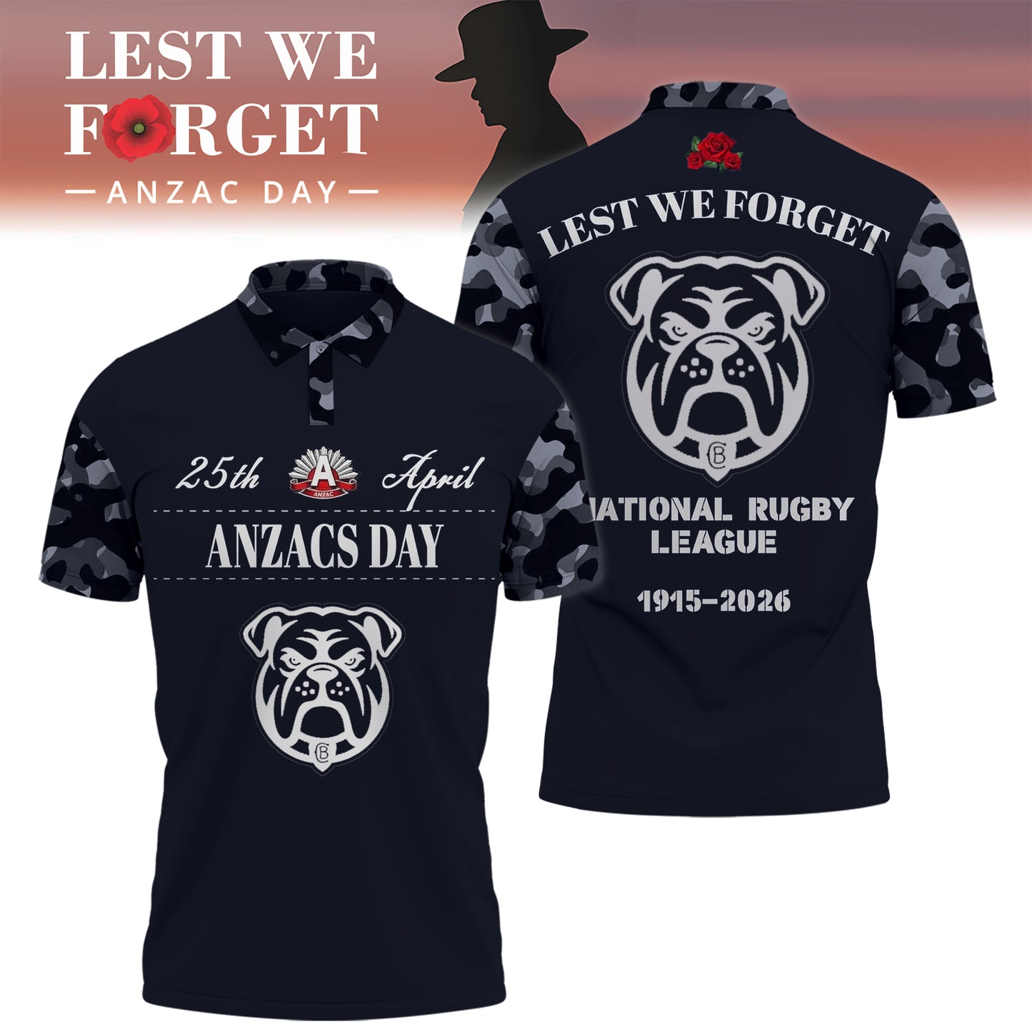 CBB x NRL 2026 Anzac Day Polo Shirt DDT TTTZ