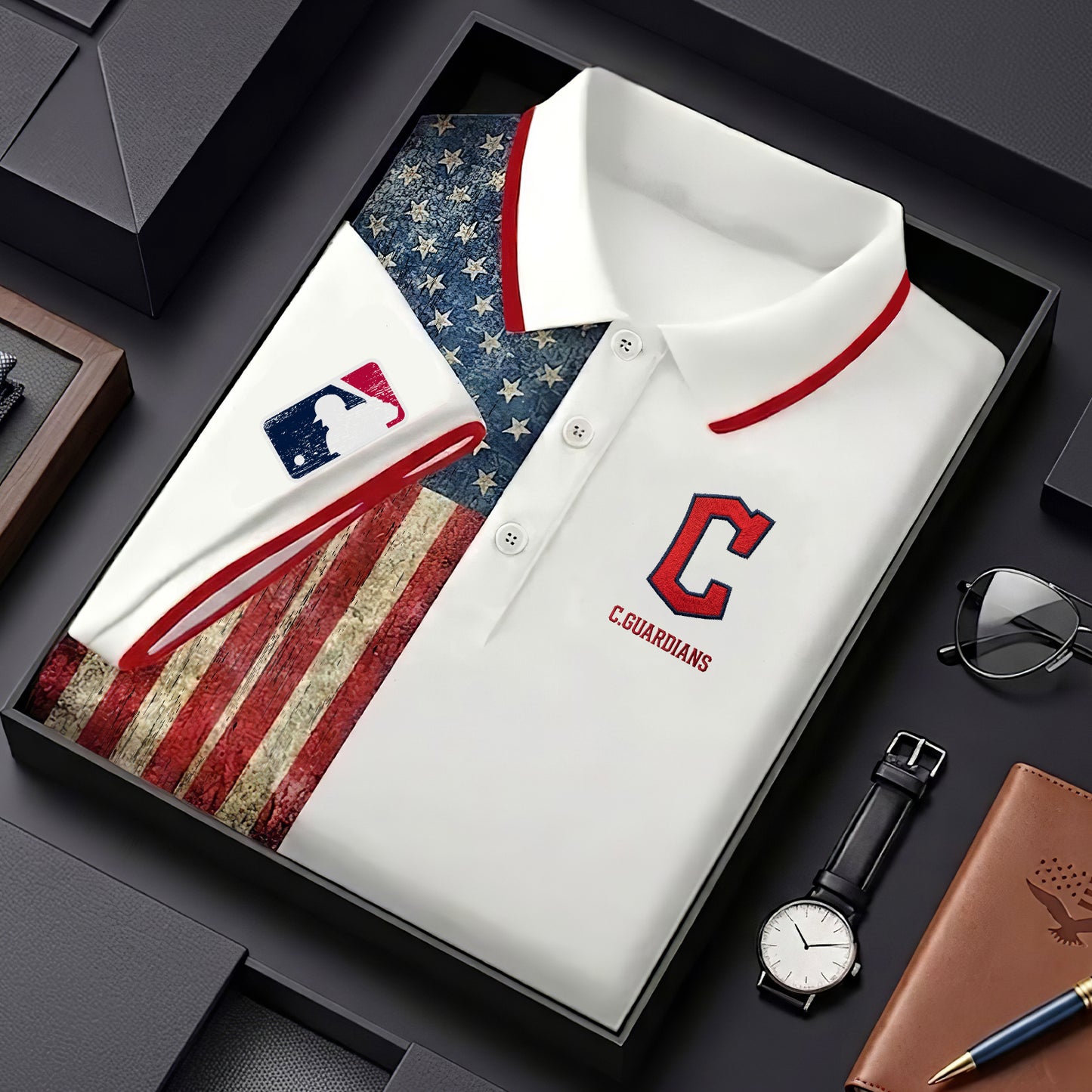 CG x MLB US Flag Polo Shirt DDT TTTZ