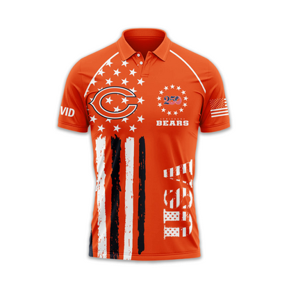 CHI Premium NFL American Semiquincentennial Polo Shirt DDT NTL