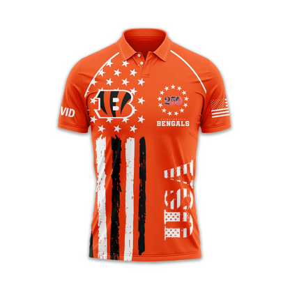 CIN Premium NFL American Semiquincentennial Polo Shirt DDT NTL