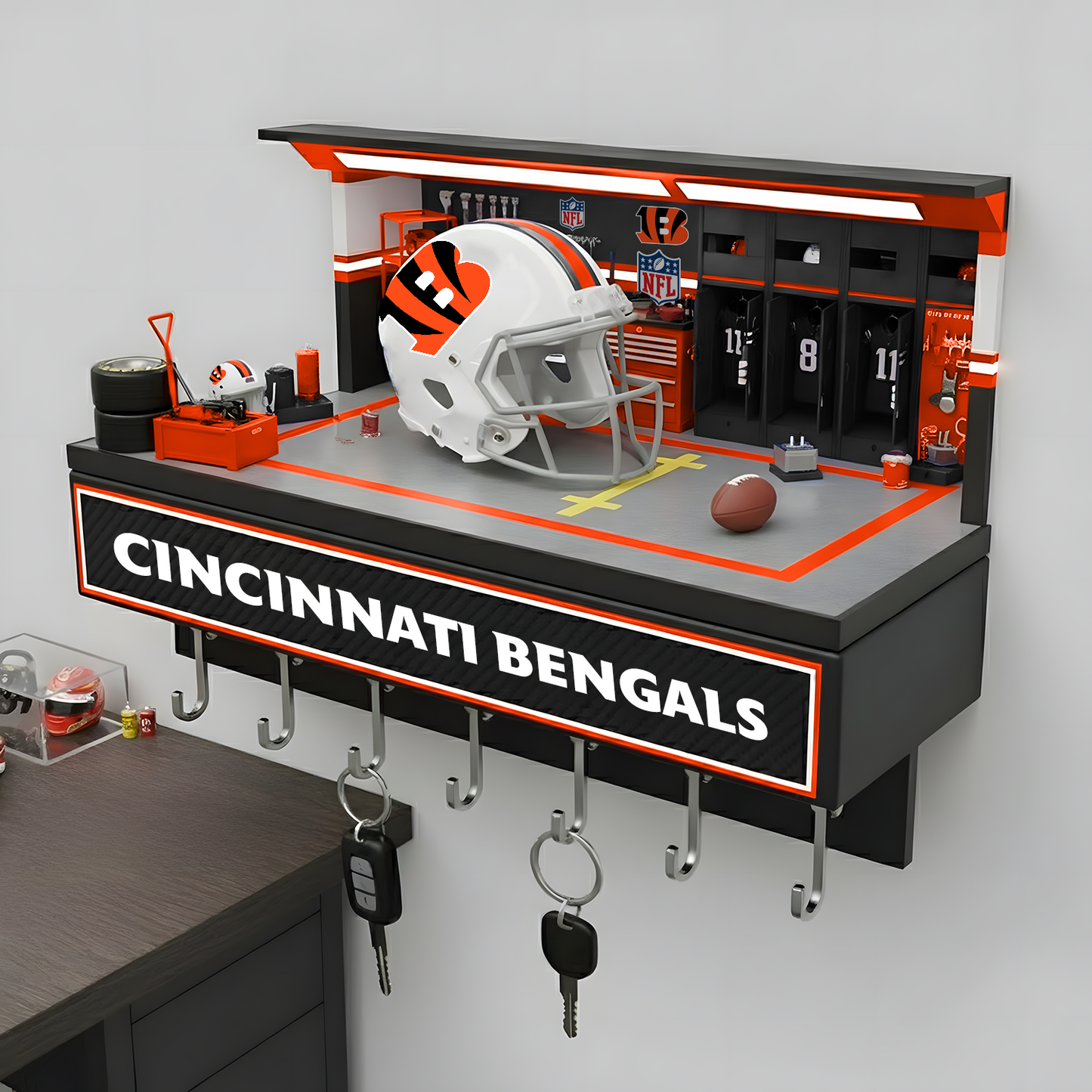 CIN X NFL Decorative key holder in a sporty style NAK NHT