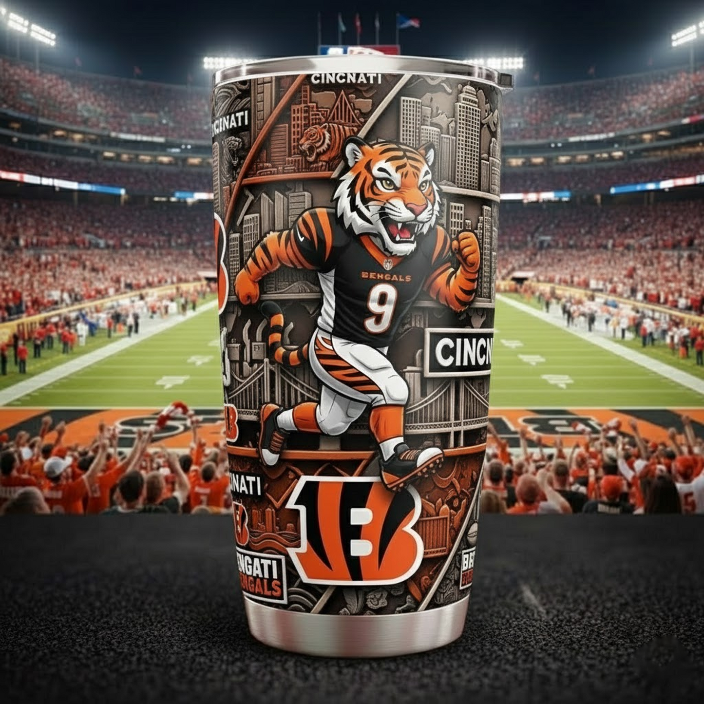 CIN X NFL mascot-shaped thermal mug V2 NAK NHT