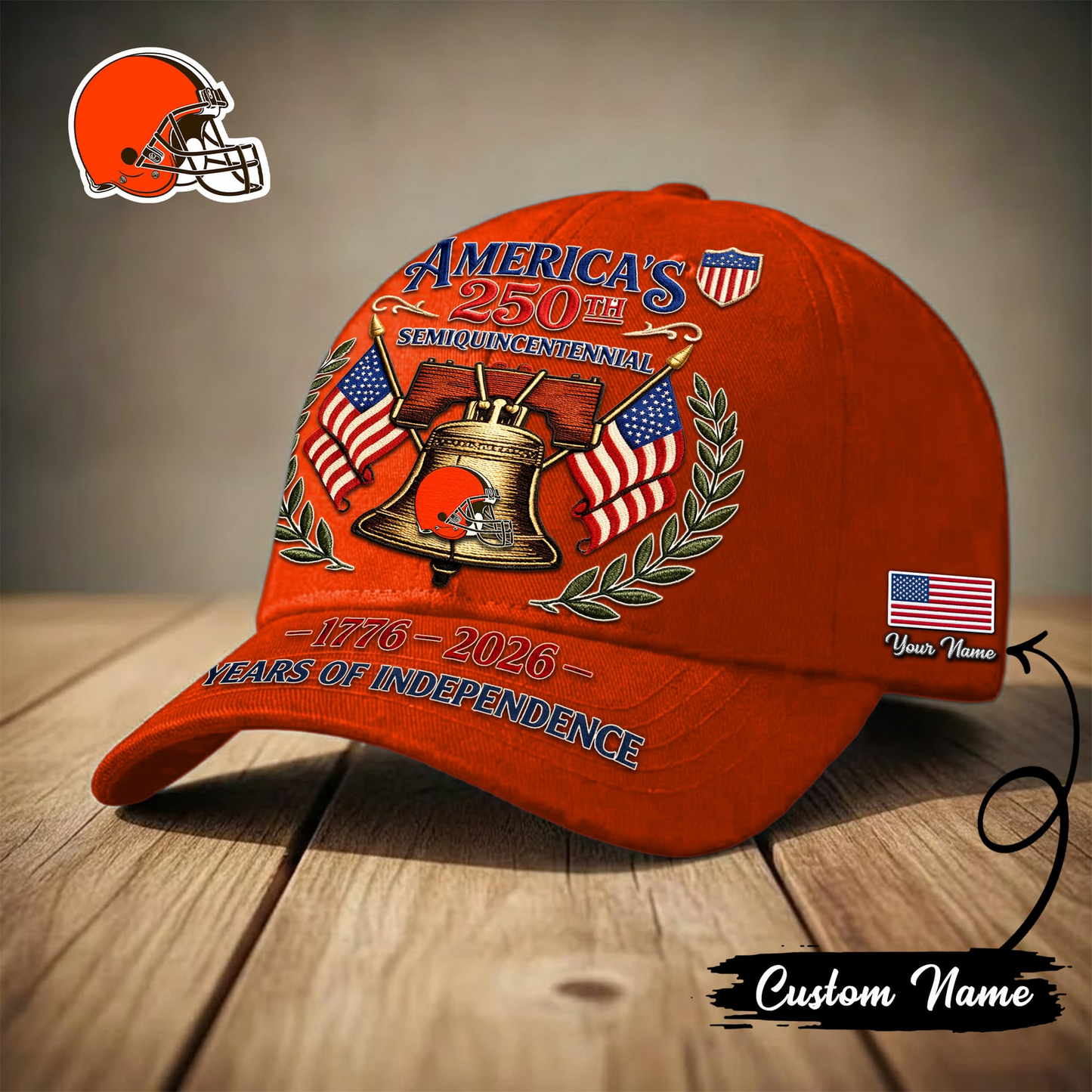 CLE x Premium NFL 1776-2026 Years Of Independence Classic Cap NAK LBN
