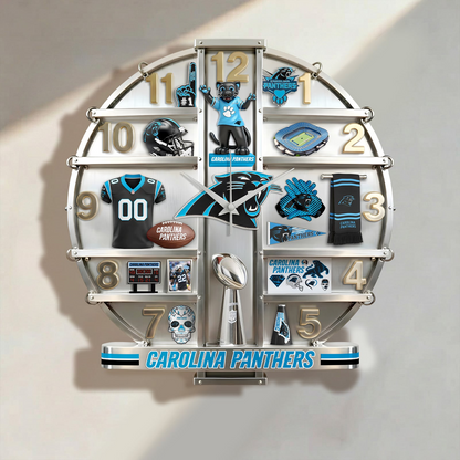 CP x NFL Home Decorative 3D Visual Effect Acrylic Wall Clock NAK CTKT