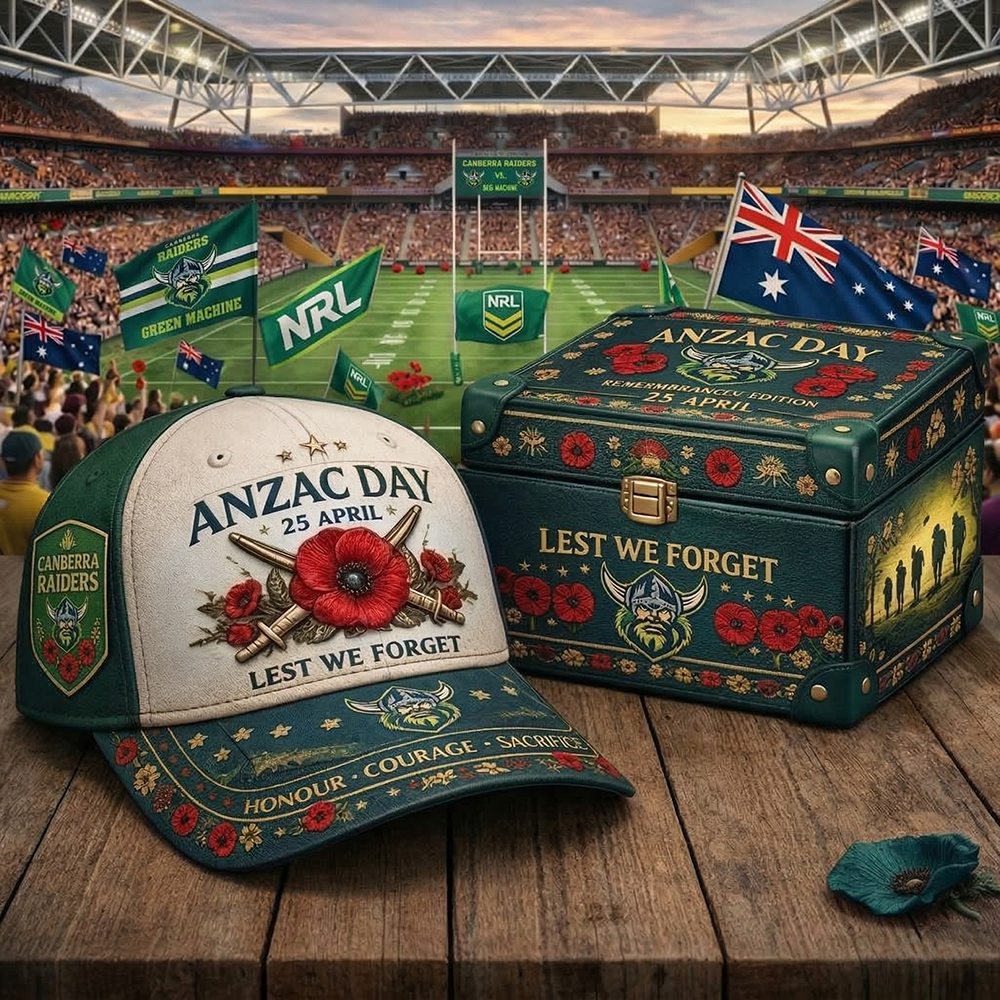 CR_NRL ANZAC Day Heritage Edition - Limited Lest We Forget Team Cap Set NAK TTT