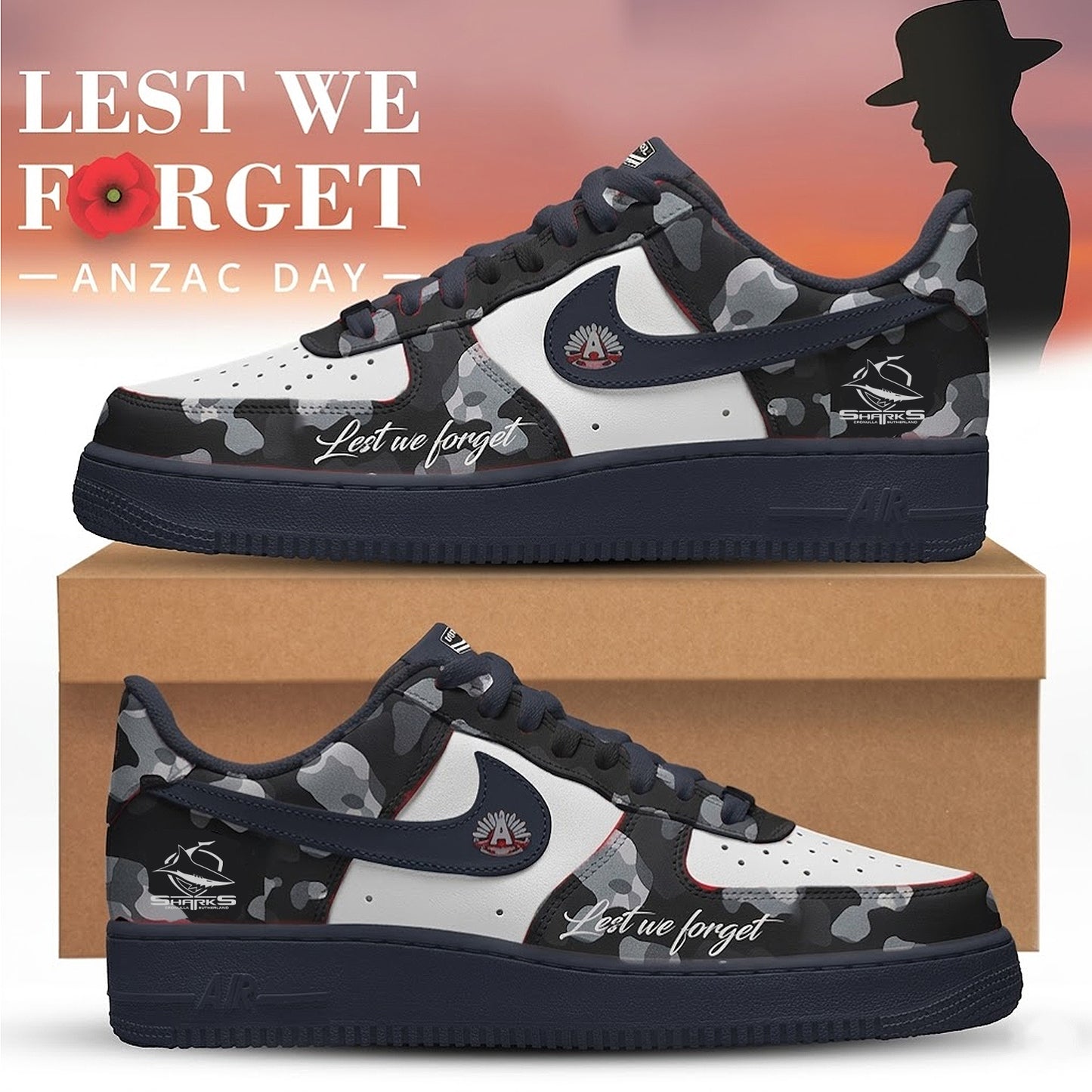 CSS x NRL 2026 Anzac Day AF1 Sneakers DDT TTTZ