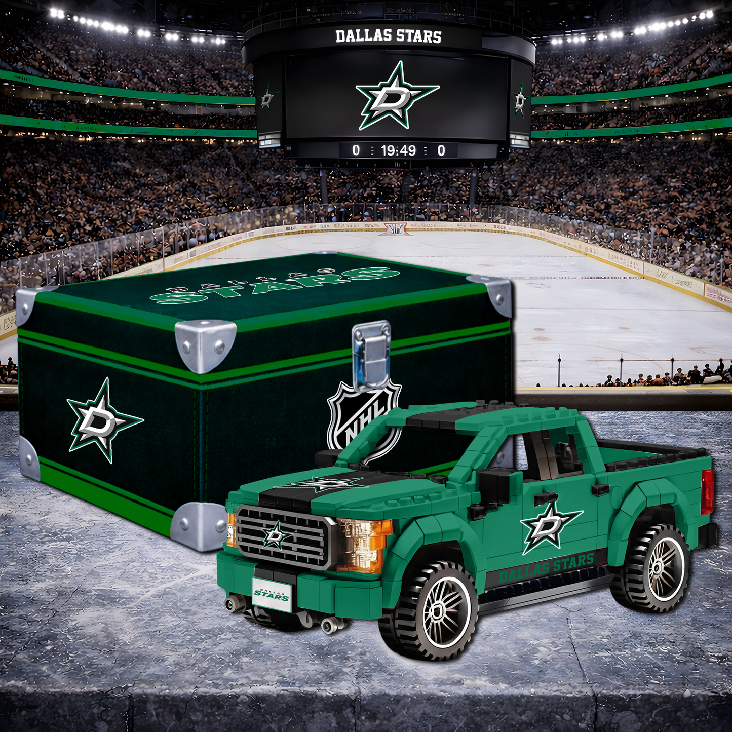 DAL X NHL LEGO Toy Truck Set with Collectible Case NAK NHT