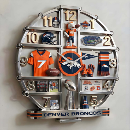 DB x NFL Home Decorative 3D Visual Effect Acrylic Wall Clock NAK CTKT