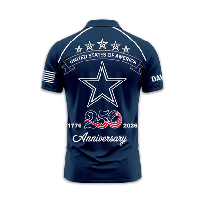DC Premium NFL American Semiquincentennial Polo Shirt DDT NTL