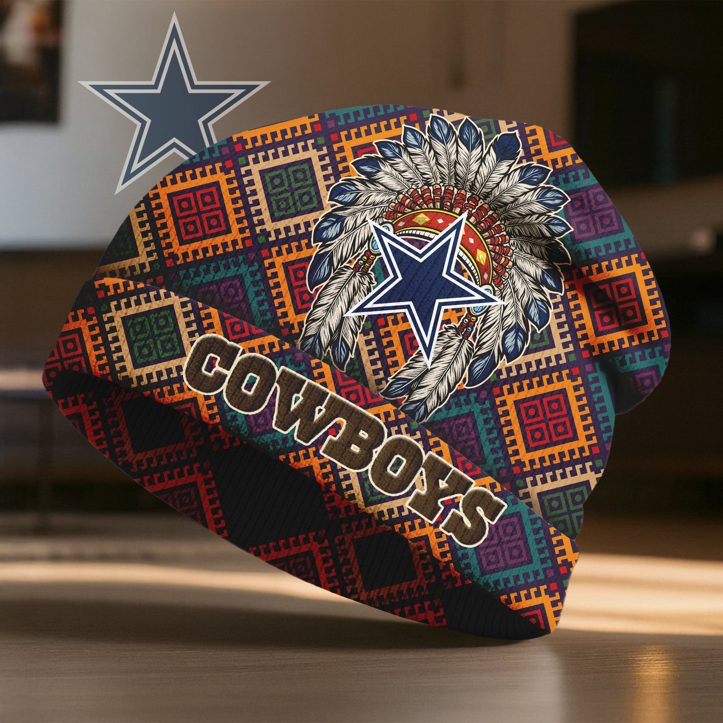 DC x Premium NFL Native American Heritage Beanie Hat NY NAK CTKT