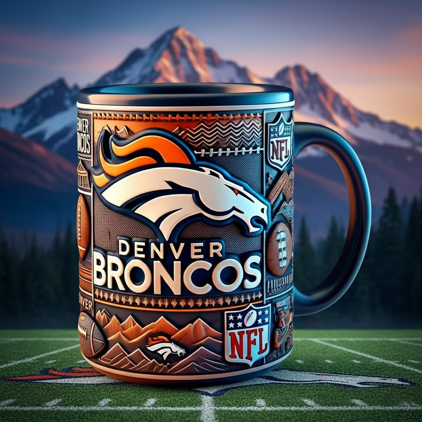 DEN X NFL football team Mug Series- Limited Edition Collectible NAK NHT