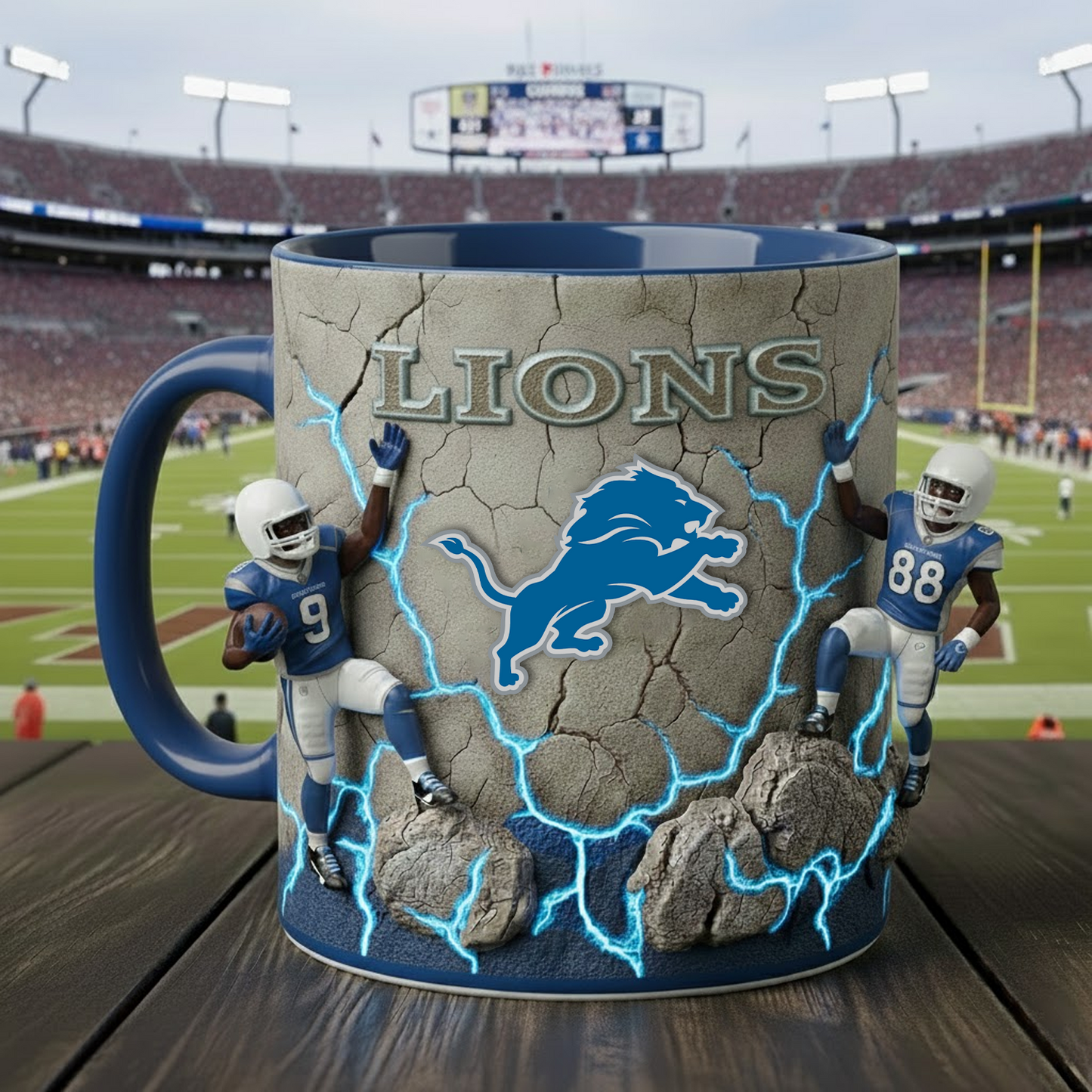 DET X NFL Coffee Accent Mug - Personalized Gifts NAK NHT