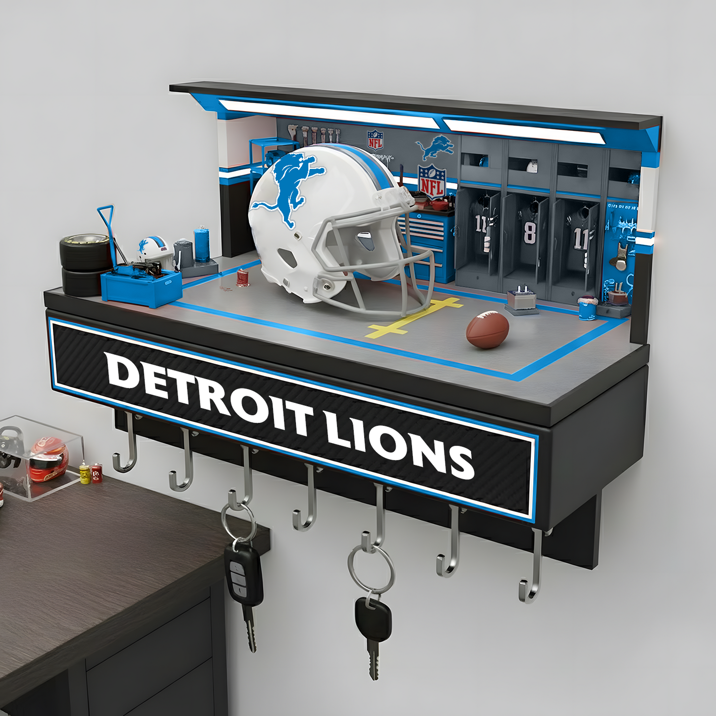 DET X NFL Decorative key holder in a sporty style NAK NHT