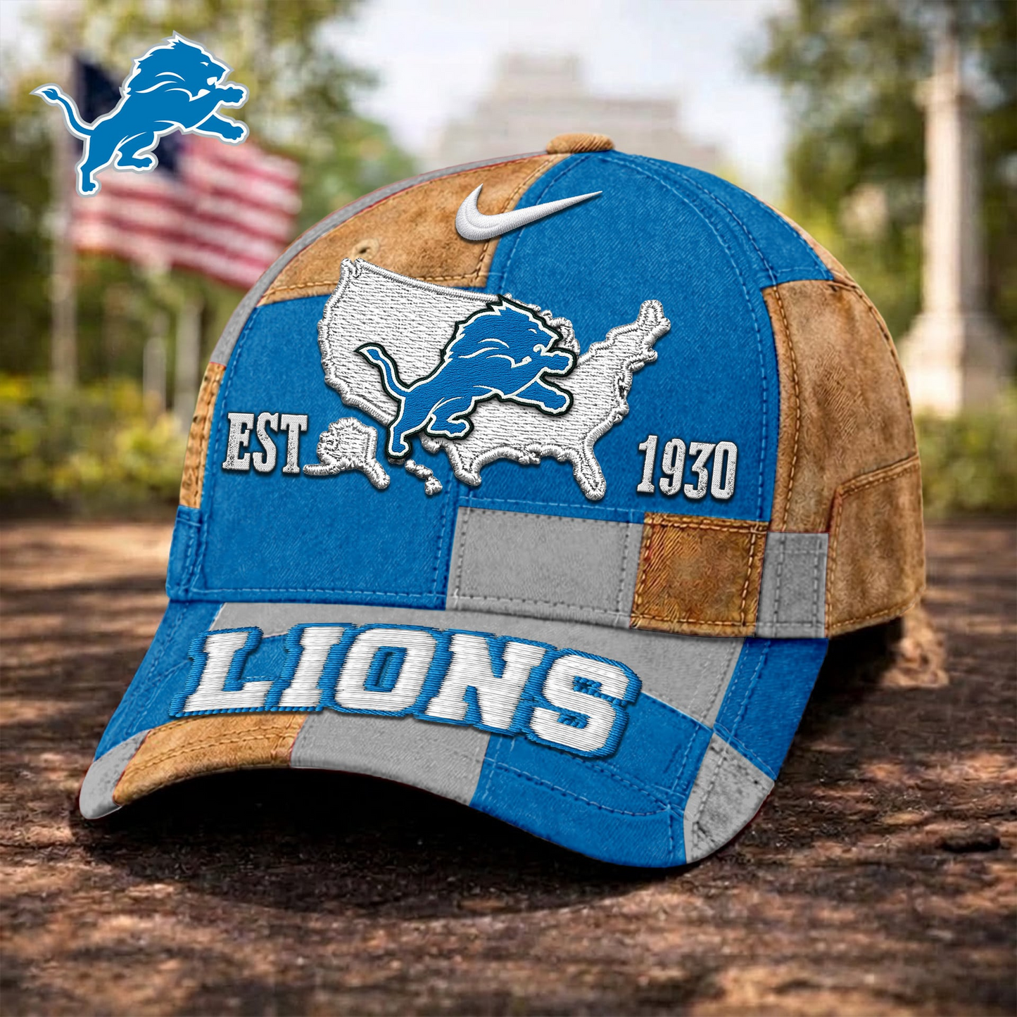 DET x Premium NFL Heritage Game Day Classic Cap NAK LBN