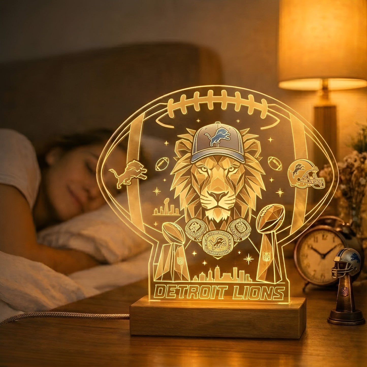 DL  x NFL Acrylic LED Desk Lamp NAK NTN
