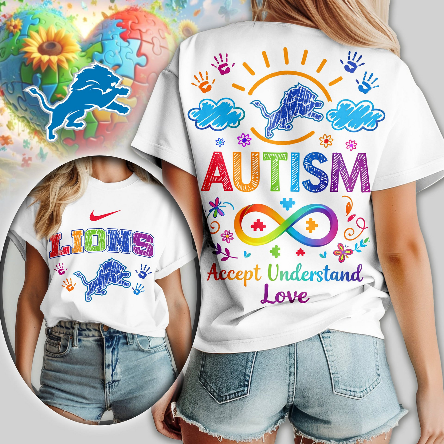 DL Premium NFL National Autism Acceptance Month Women Shirt DDT NTL
