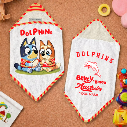 DOL x NRL Cute Baby Bath Hooded Towel NAK NHT