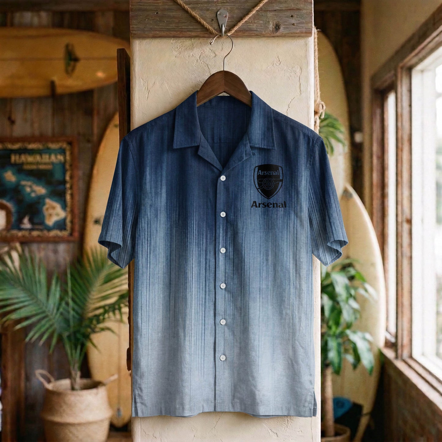 EPL x ARS Ombre Hawaiian Shirt HLP HLPHUONG