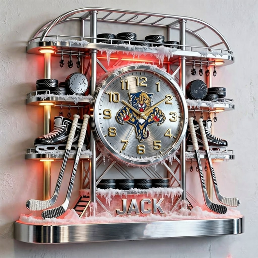 FLA X Personalized ice hockey arena tower themed clock NAK NHT