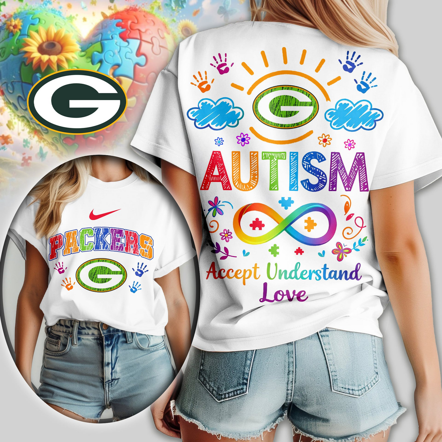 GBP Premium NFL National Autism Acceptance Month Women Shirt DDT NTL