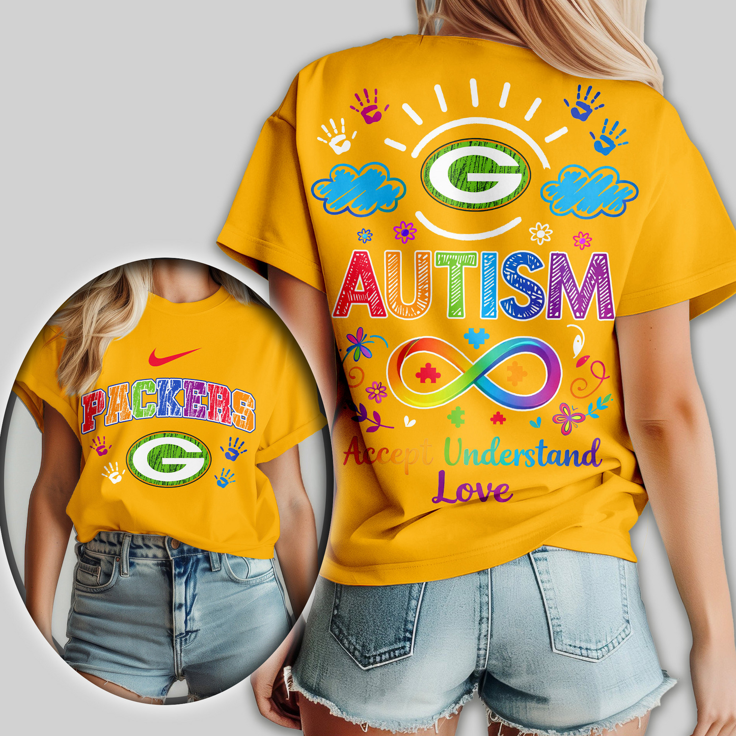 GBP Premium NFL National Autism Acceptance Month Women Shirt DDT NTL