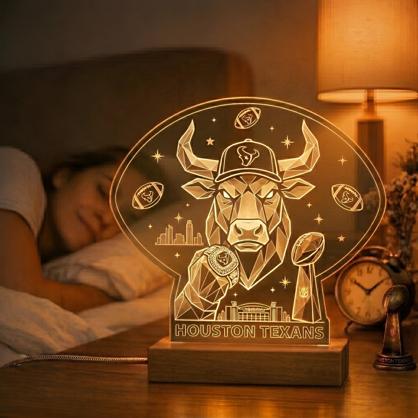 HT  x NFL Acrylic LED Desk Lamp NAK NTN