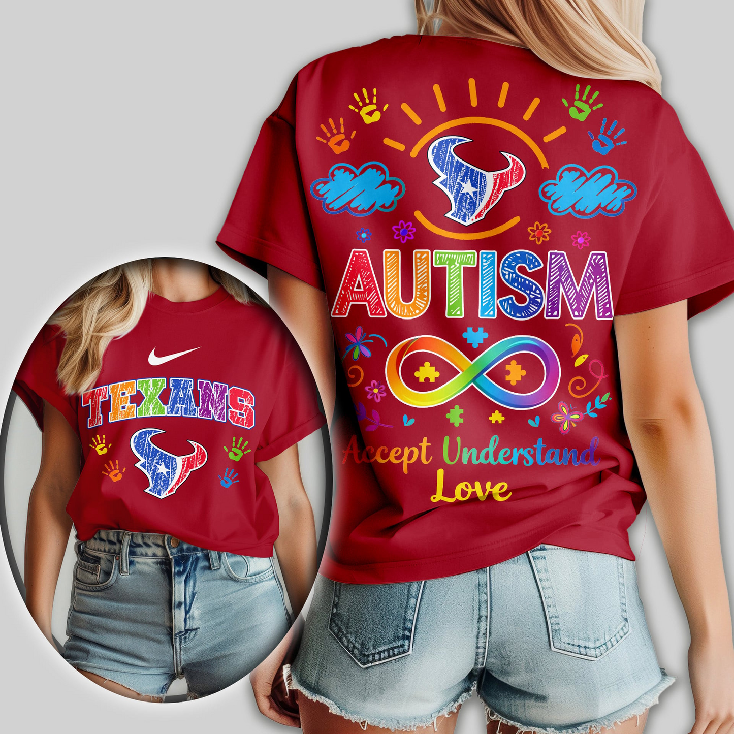 HT Premium NFL National Autism Acceptance Month Women Shirt DDT NTL