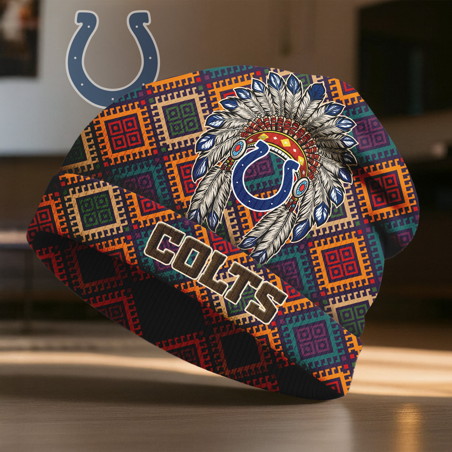 IC x Premium NFL Native American Heritage Beanie Hat NY NAK CTKT