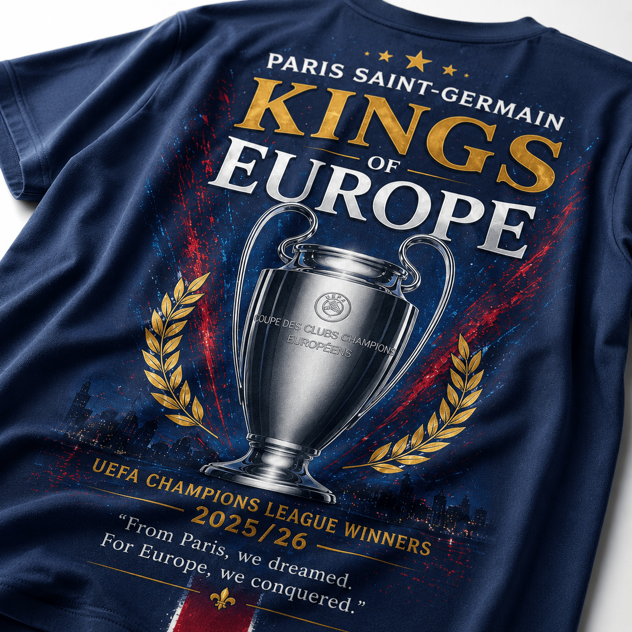PSG Premium UEFA Champions League 2025/26 3D T-Shirt V3 DatND TANND