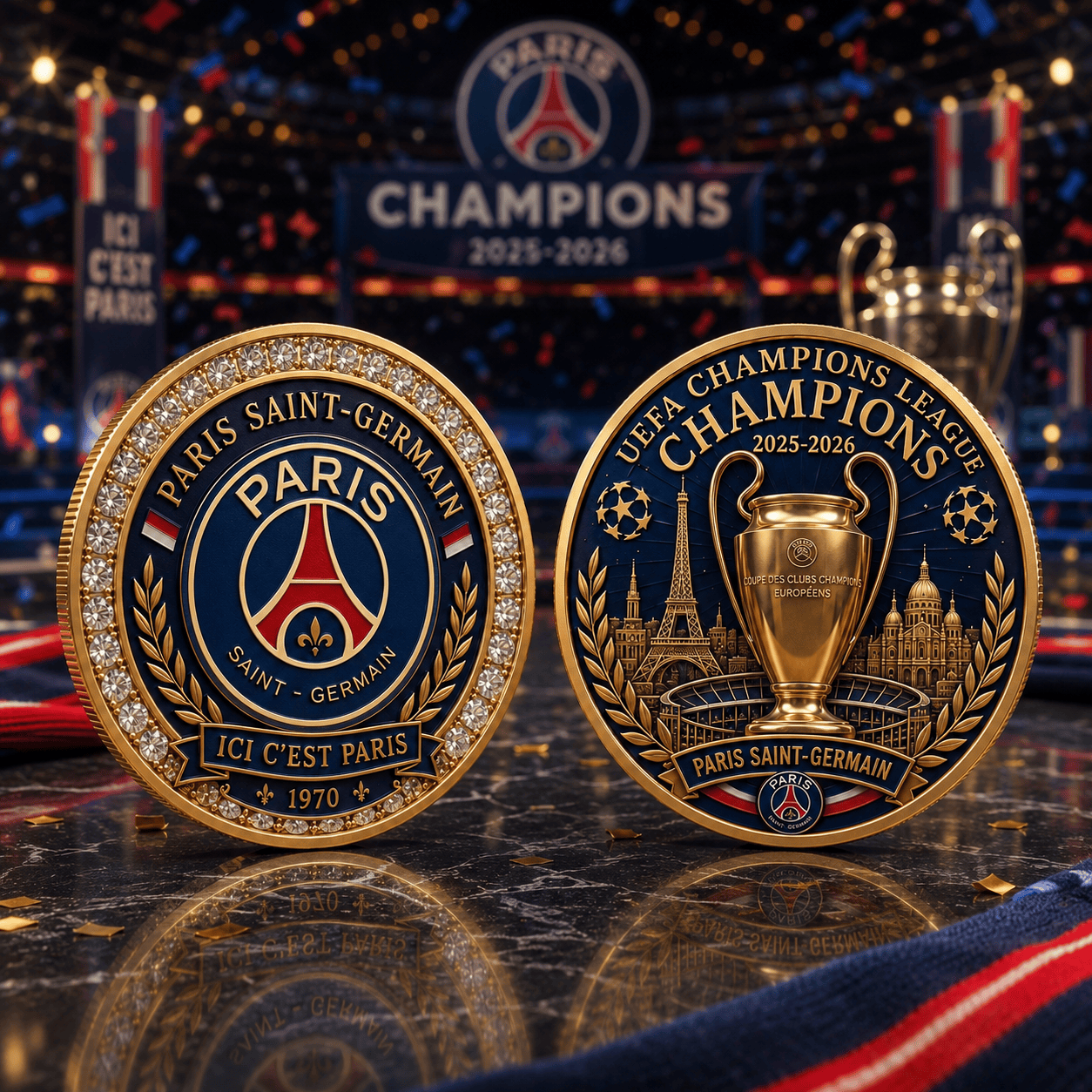 PSG Premium UEFA Champions League 2025/26 Commemorative Coin V1 DatND DVT
