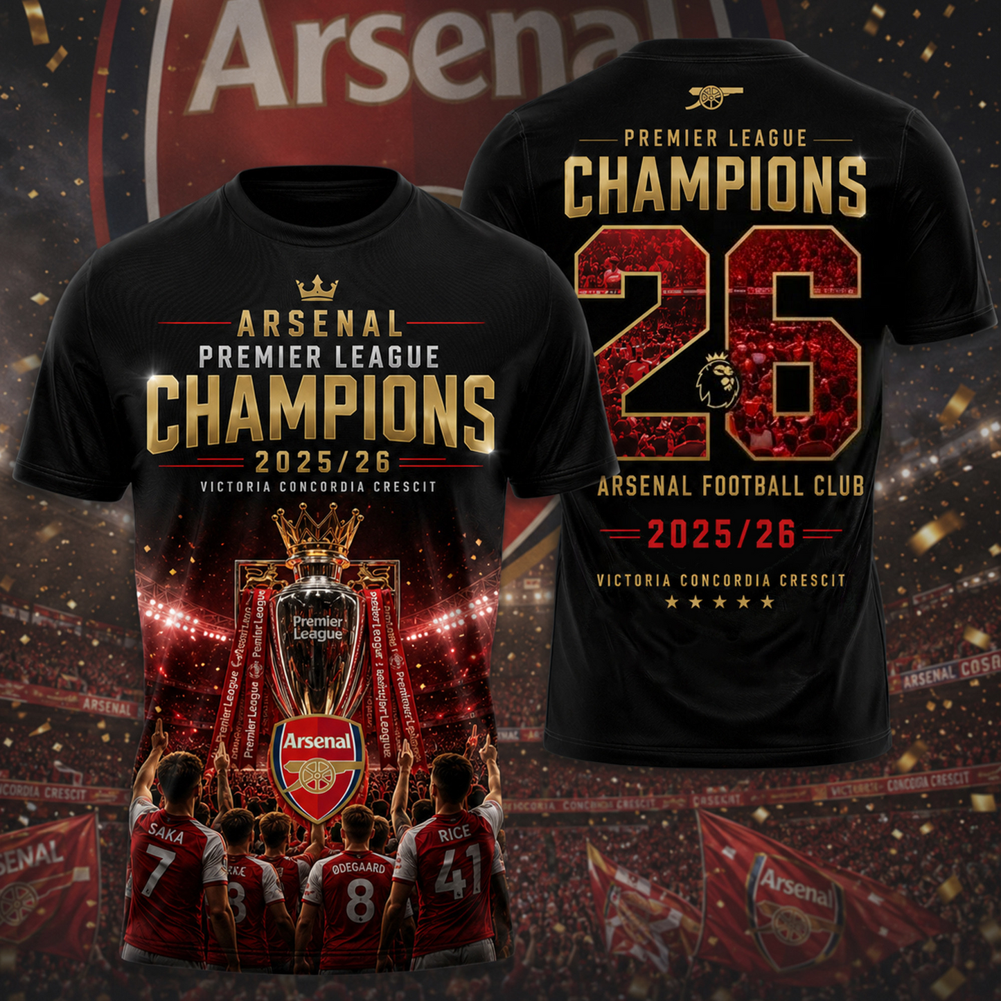 ARS F.C Premier League Champions 25-26 V15 Shirt DDT 202526 NTL