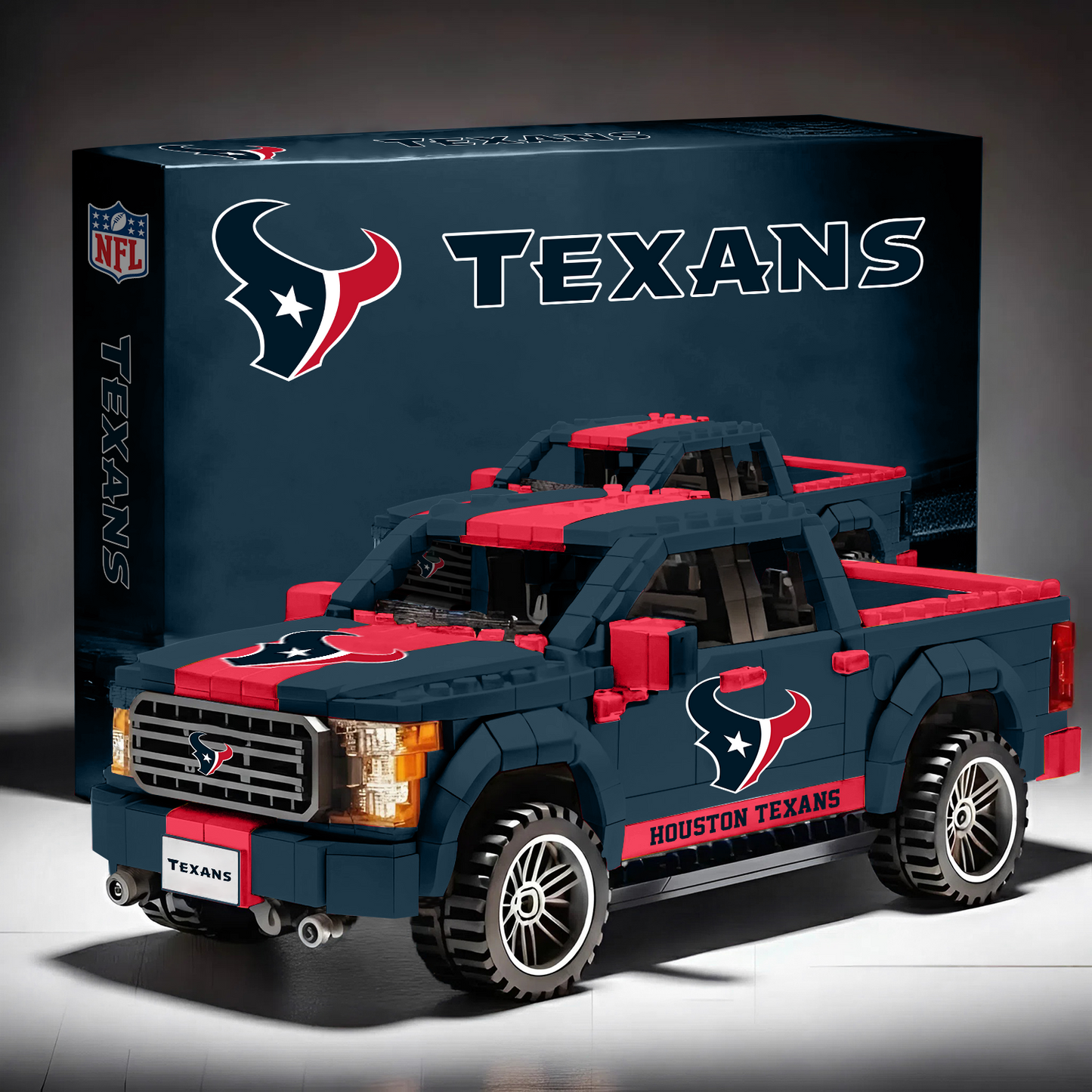 HOU X NFL 3D Racing Truck Model Building Block Set NAK NHT